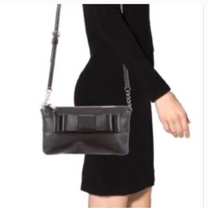 Kate Spade Villabella Avenue Celina Black Bow Crossbody Shoulder Bag